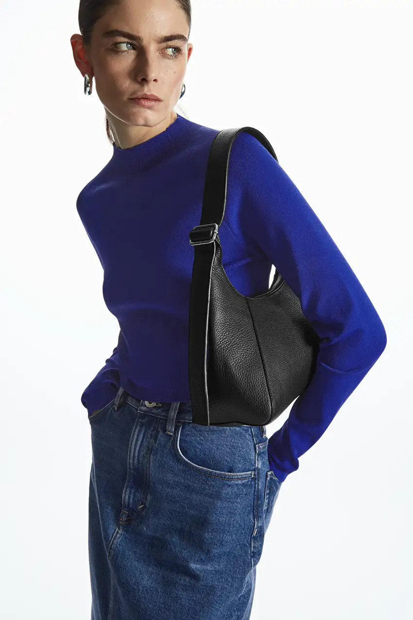 CROPPED KNITTED MOCK-NECK TOP | COS (US)