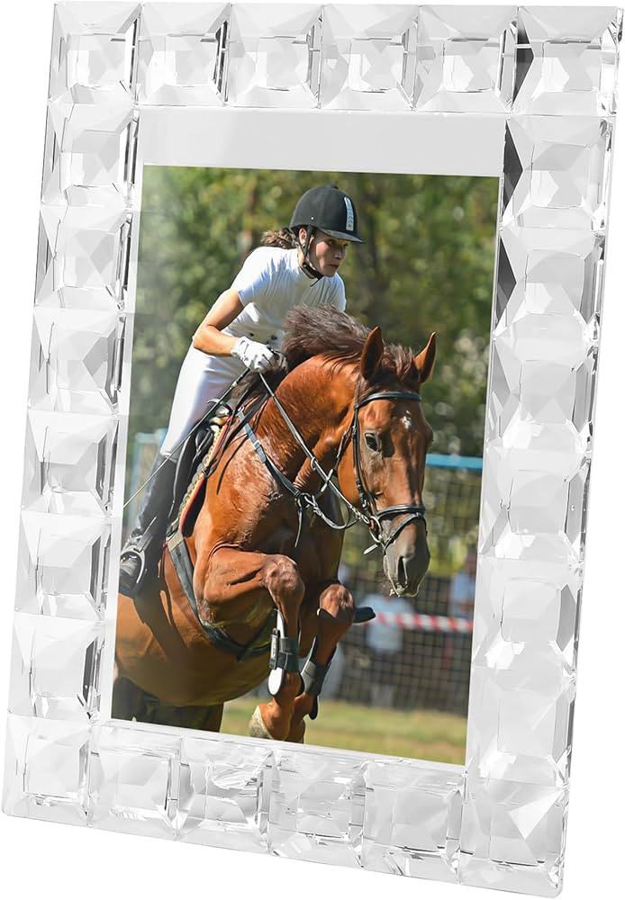 Crystal 5x7Inch Decorative Sparkling Picture Frame, Wedding Frame Tabletop Display, Display Photo... | Amazon (US)