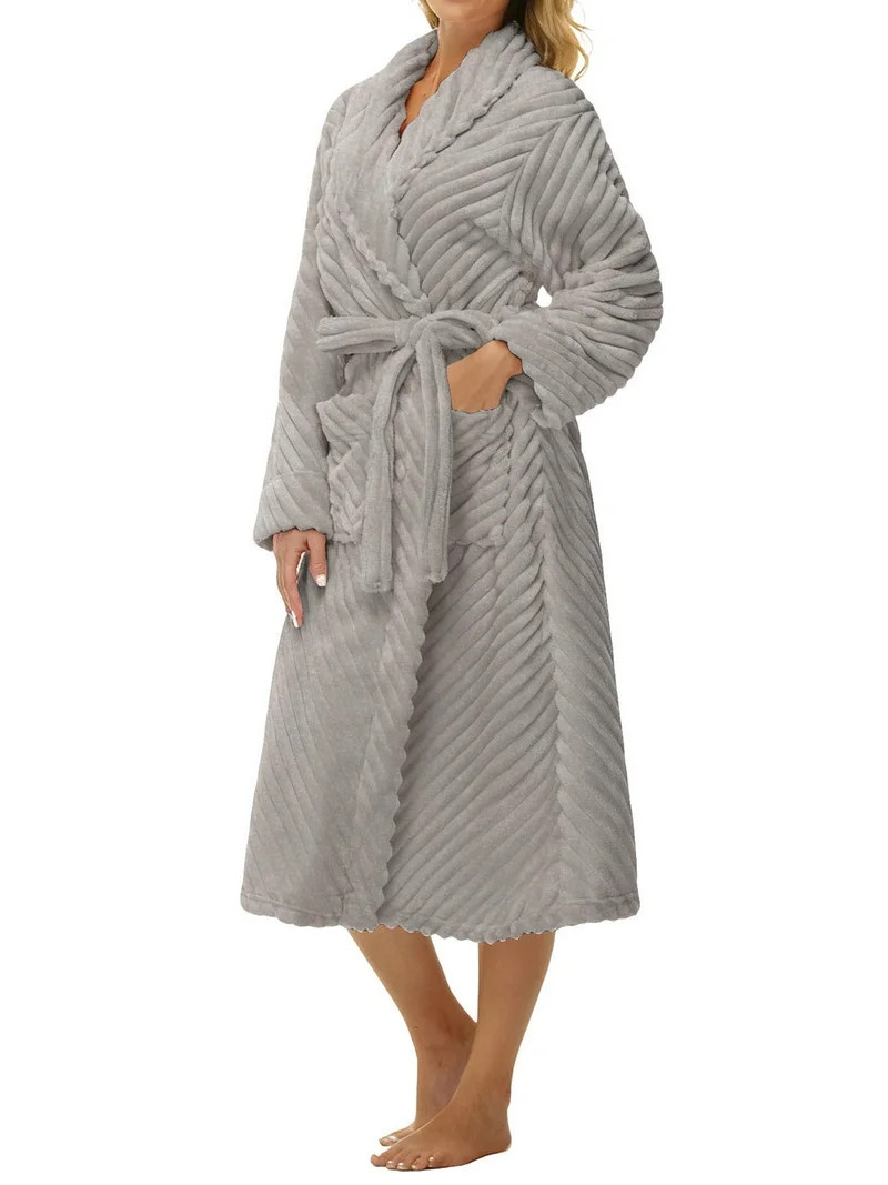 MOSHU Premium Robes for Women Super Soft Cozy Fleece Womens Robe Plush Long Bathrobe with Pockets | Walmart (US)