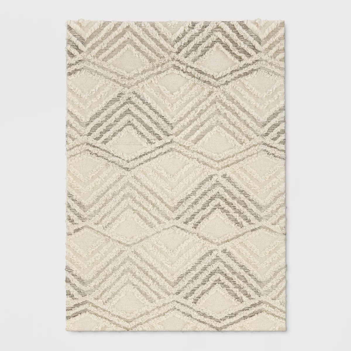 7'x10' Moroccan Shag Tufted Area Rug Cream - Project 62™ | Target