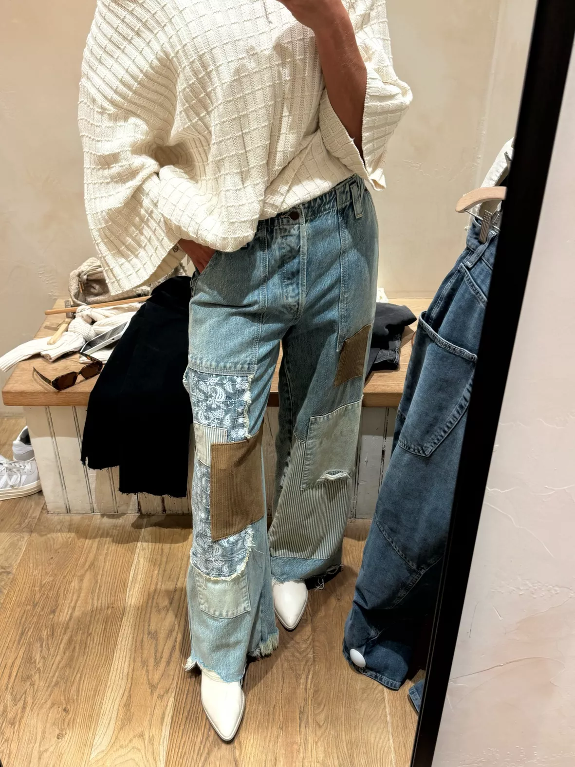 Popular Demand Patched Jeans Popular Demand Patched Jeans