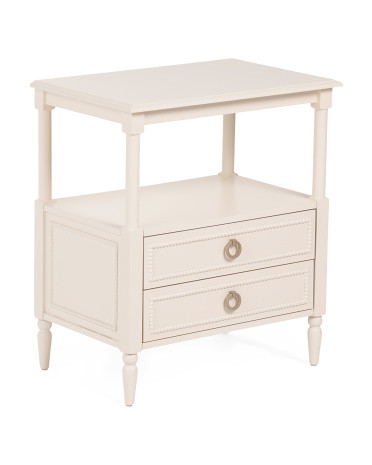 23x26 Two Drawer Beaded Side Table | TJ Maxx