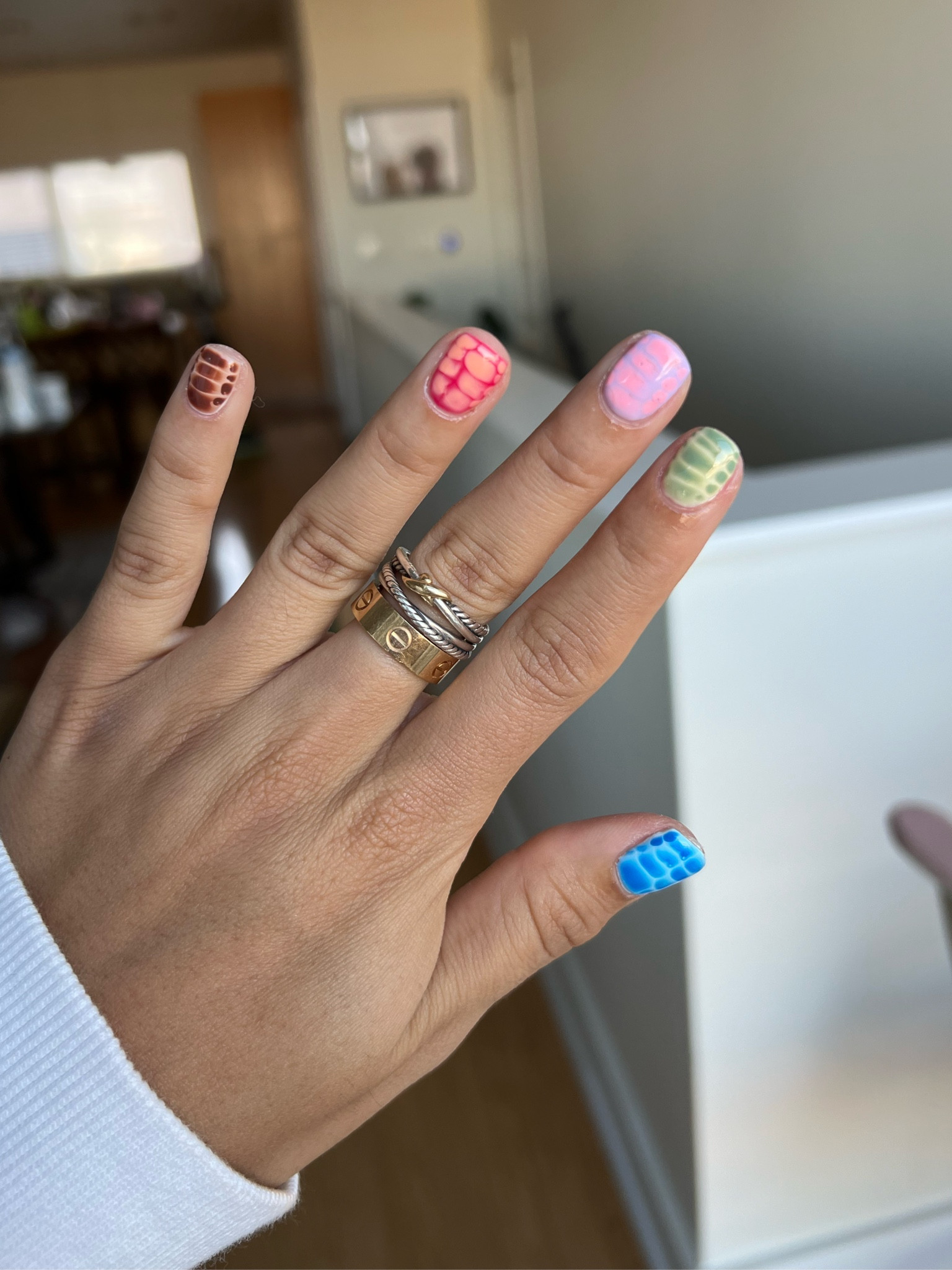 At home builder gel nails with blooming gel design! 

#LTKFindsUnder100 #LTKHome #LTKBeauty
