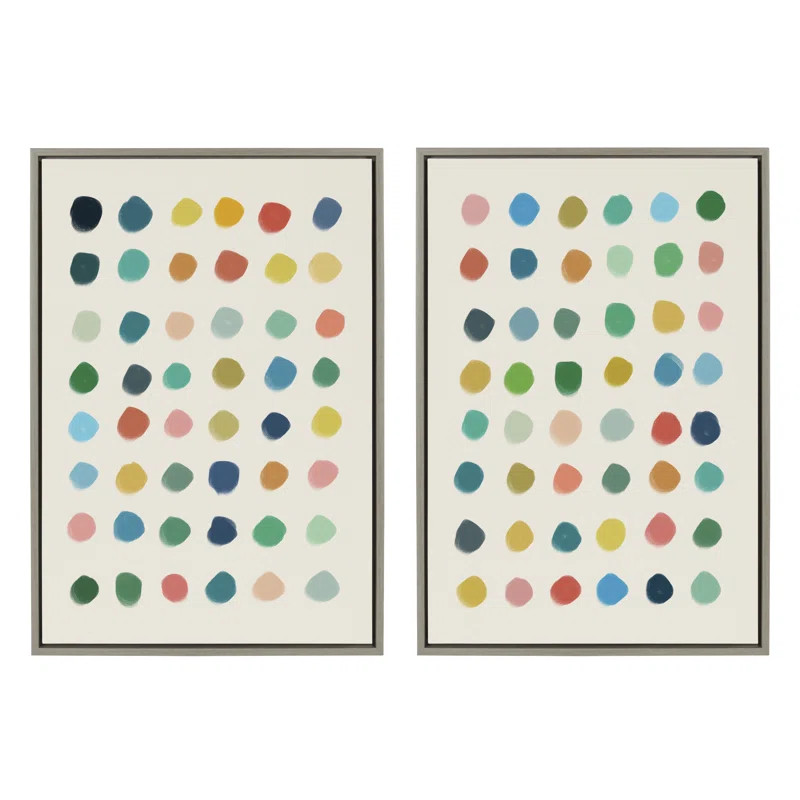 Shalyce " Meditation 1 18x24 Framed Canvas And Meditation 2 18x24 Framed Canvas " by Kelly Knaga ... | Wayfair North America