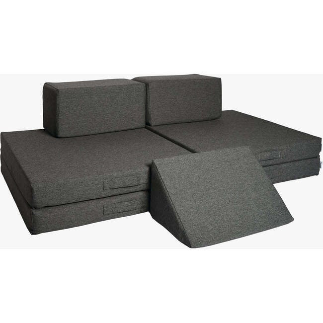 The Figgy Play Couch, Charcoal 7-piece + Waterproof Liners (Grey) | Maisonette | Maisonette