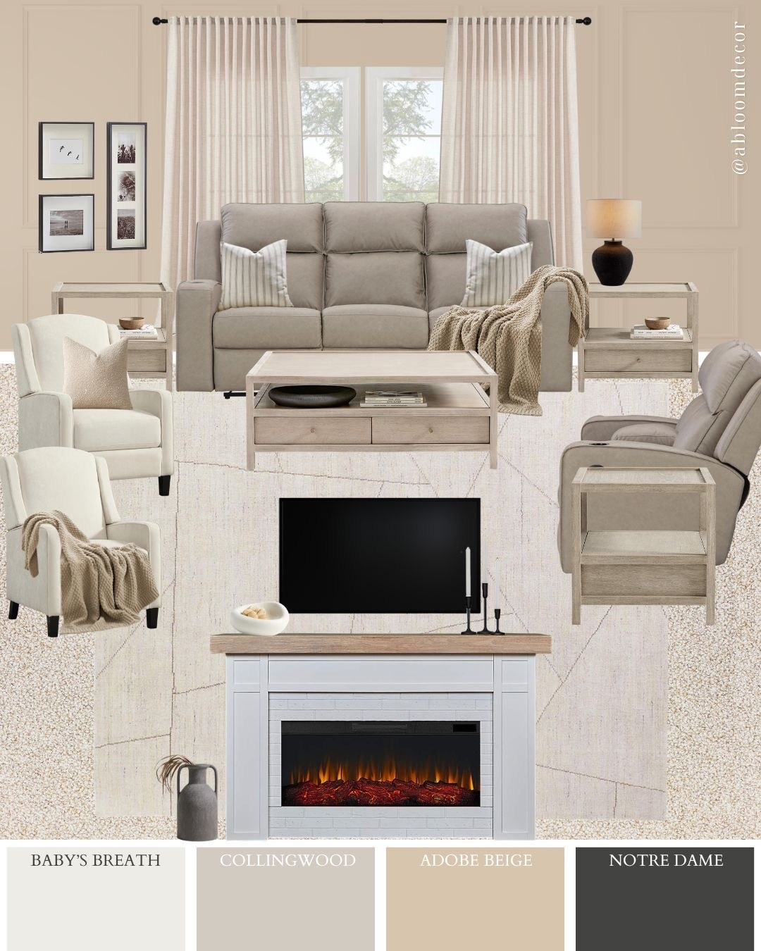 Cozy Neutral Modern Farmhouse Living Room Idea

#LTKHome