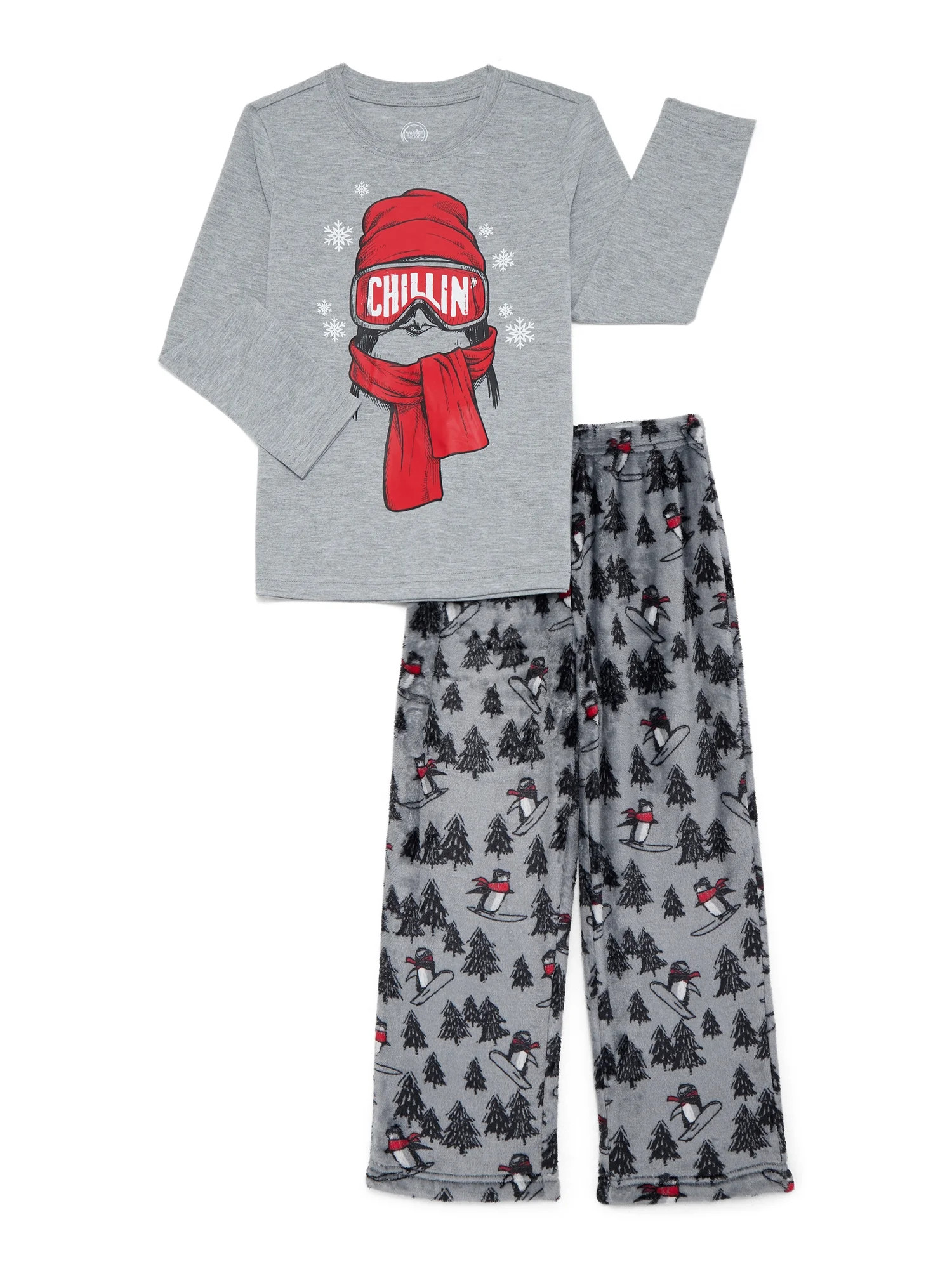 Wonder Nation Boys Long Sleeve Top and Pants Sleep Set, 2-Piece, Sizes 4-16 | Walmart (US)