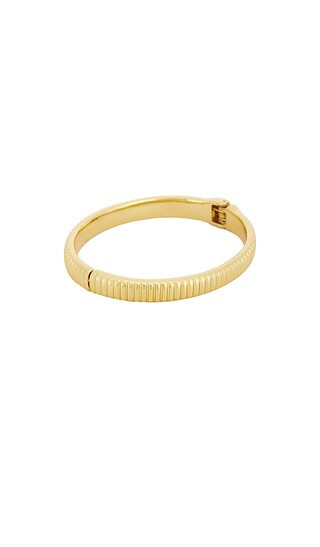 Ribbed Stacking Bangle Bracelet in Gold | Revolve Clothing (Global)