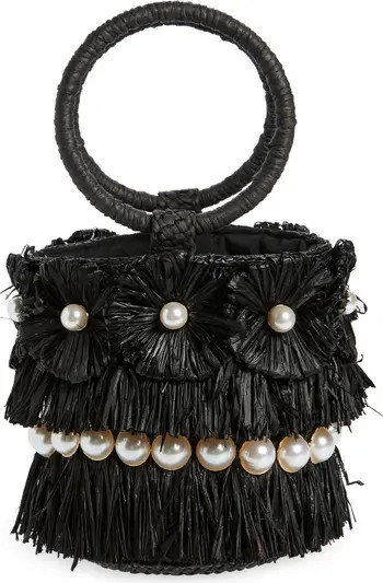 btb Los Angeles Liv Floral Straw Bucket Bag | Nordstromrack | Nordstrom Rack