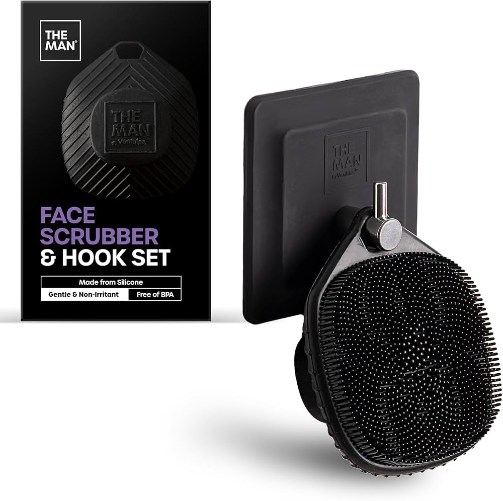 The Man Face Scrubber & Hook-Silicone Face Scrubber for Men, Gentle Exfoliator Face Massager, Fle... | Amazon (US)