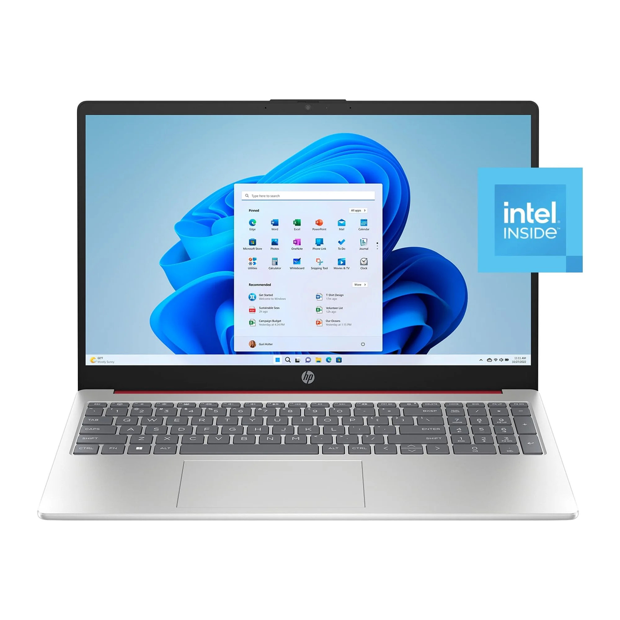 HP 15.6", Laptop Intel Pentium Processor 4GB RAM, 128GB UFS, Scarlet Red, Windows 11, 15-fd0083wm | Walmart (US)