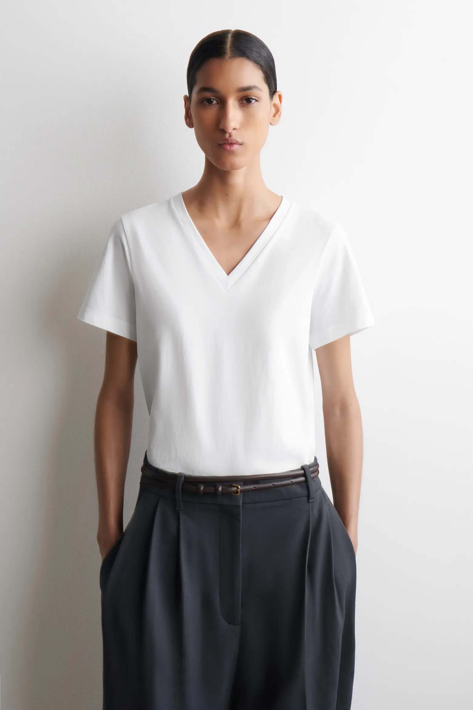 COS Cotton V-neck T-shirt (Women) | Nordstrom | Nordstrom