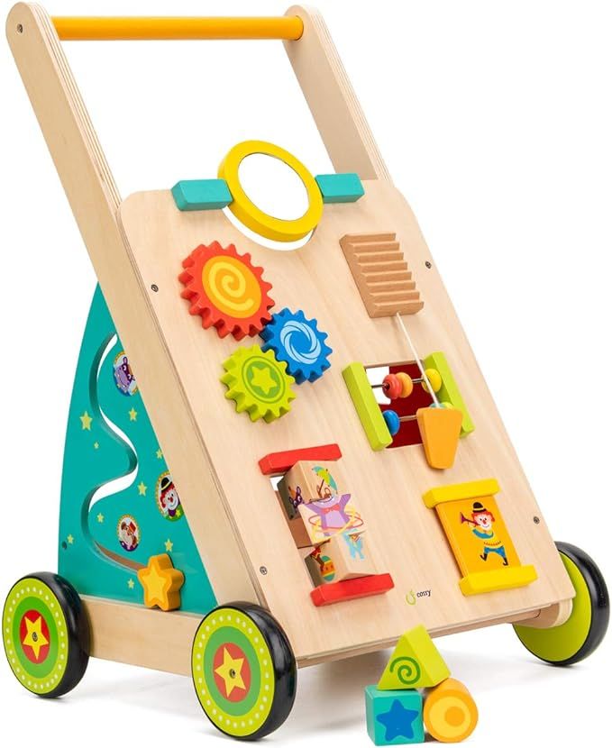 cossy Wooden Baby Learning Walker Toddler Toys for 18 Months (Updated Version) | Amazon (US)
