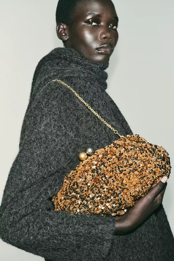 SEQUIN CLUTCH BAG | Zara UK