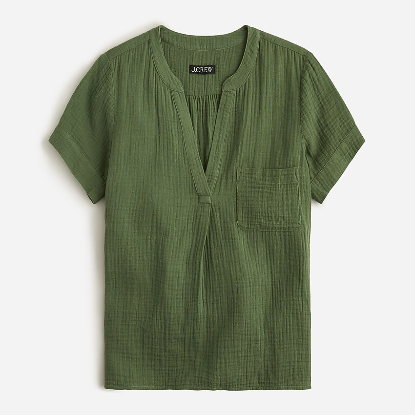 V-neck soft gauze popover | J. Crew US