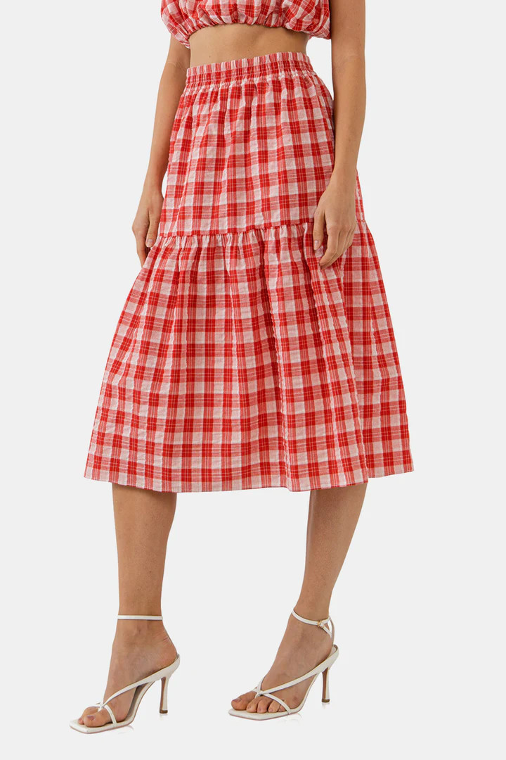Gingham Midi Skirt | Lord & Taylor