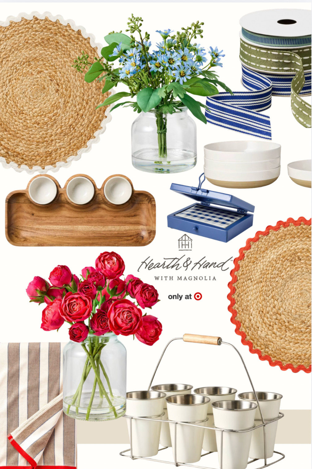 Hearth and Hand with Target just launched their Summer line and it is adorable. I LOVE red and blue together!  

 #LTKSeasonal #LTKHome