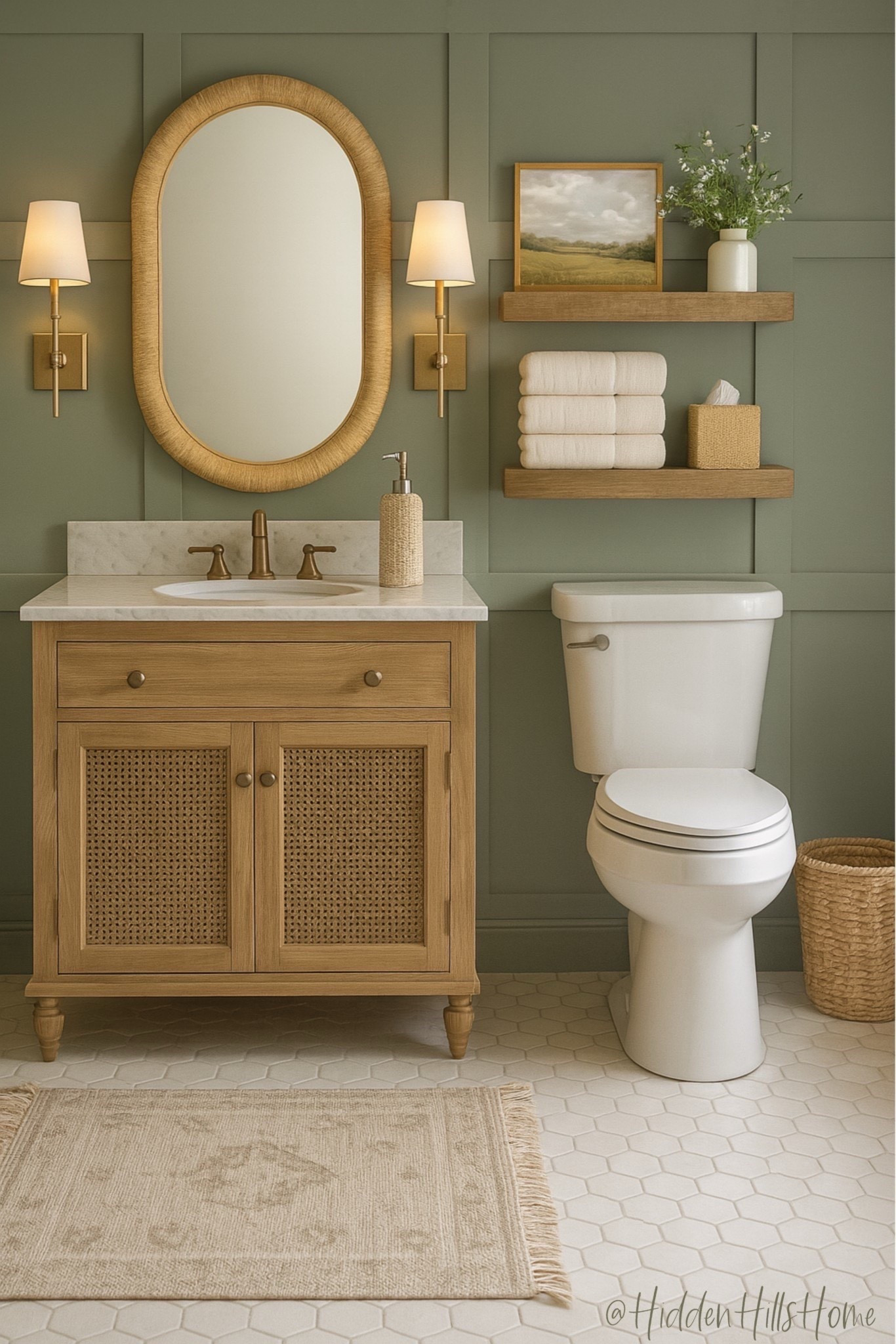 Bathroom decor ideas, bathroom vanity, mirror, home decor ideas, Sage green bathroom with neutral decor
Wall color: Sherwin Williams Coastal Plain 


#LTKStyleTip #LTKSaleAlert #LTKHome