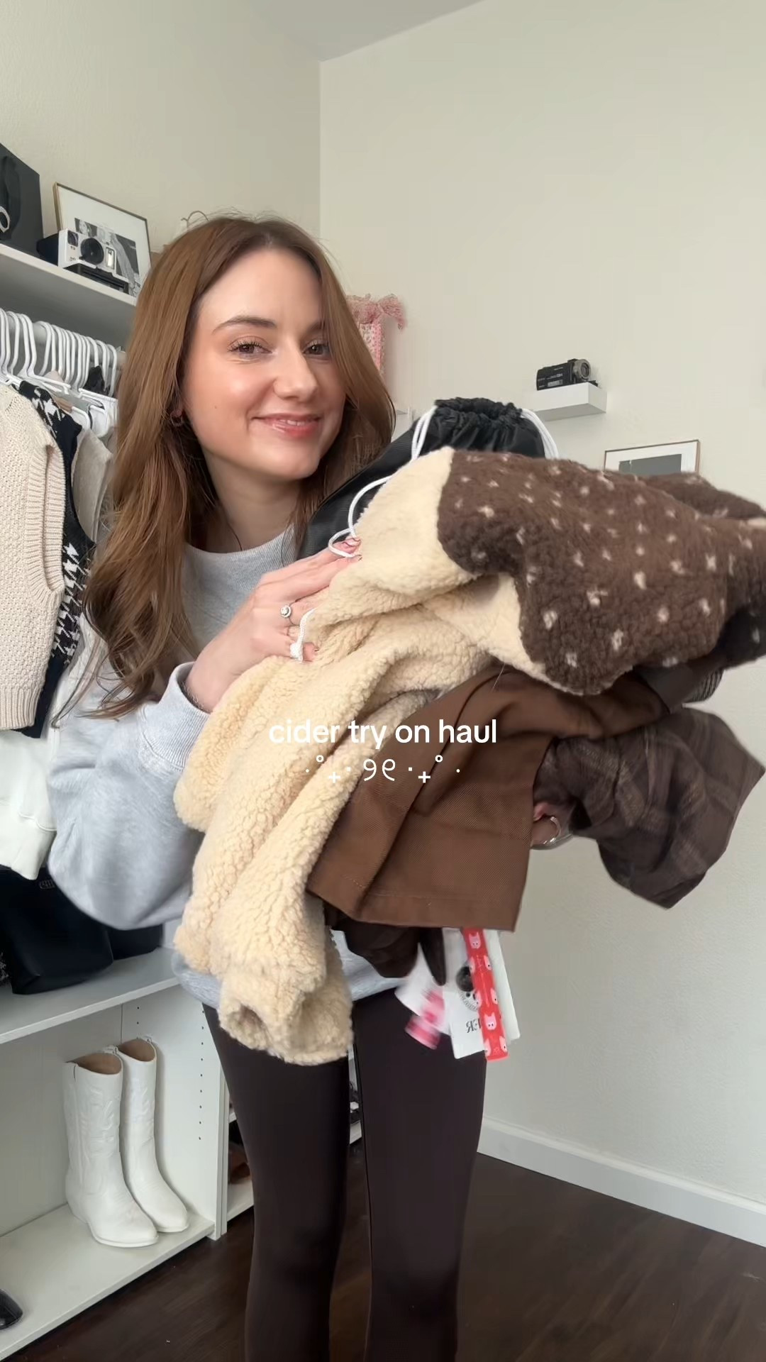 CIDER TRY ON HAUL!! use code ALECKSIS15 for 15% off 🤎🤎

#LTKHoliday #LTKootd #LTKFindsUnder50