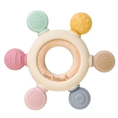 SARO Sensory Teether & Bib Set: Soothing & Mess-Free Feeding - Food Grade Silicon | Target