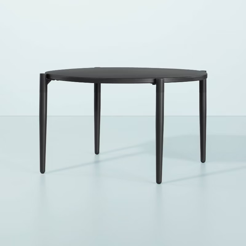 Round Metal Outdoor Coffee Table - Black - Hearth & Hand™ with Magnolia | Target