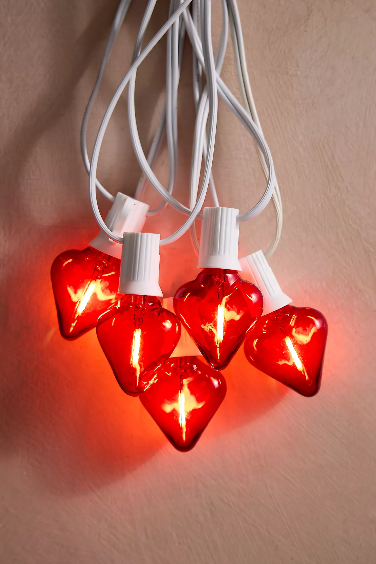 Stargazer Garden Lights, Set of 21 Bulbs, Hearts | Anthropologie (US)