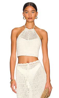 MORE TO COME Angelina Halter Top in Ivory from Revolve.com | Revolve Clothing (Global)