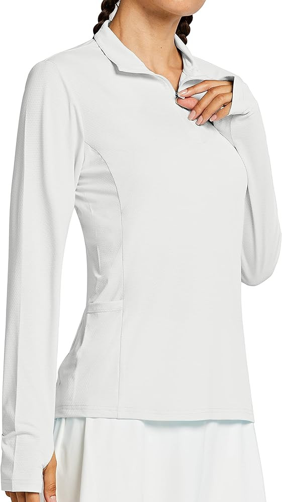 Libin Women's UPF 50+ Long Sleeve Golf Shirts Sun Protection Half-Zip SPF UV Tennis Shirts Runnin... | Amazon (US)
