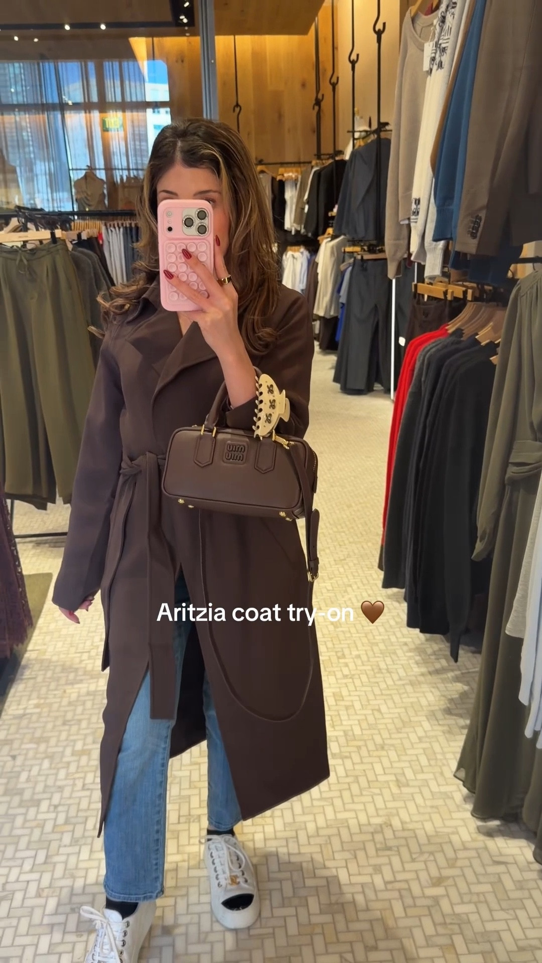 Trying on popular aritzia coats - trench coat, slouch coat, and leather coat - which one is your fav? 

#LTKgrwm #LTKWorkwear #LTKootd
