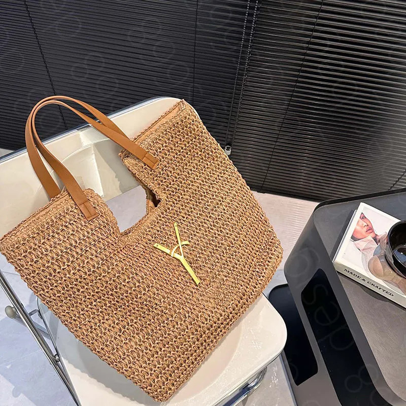 Beach Bags 23ylsy new Beach Bag Casual Rattan Large Capacity Totes Designer Wicker Woven Women Ha... | DHGate