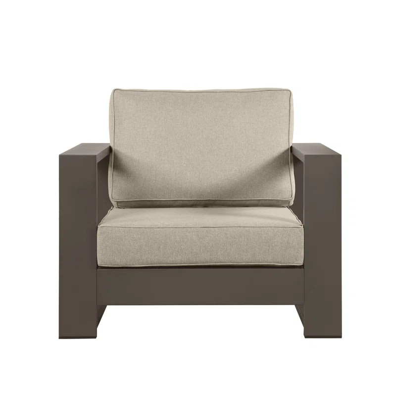 AllModern Hoyt 37.40” Outdoor Aluminum Armchair & Reviews | Wayfair | Wayfair North America