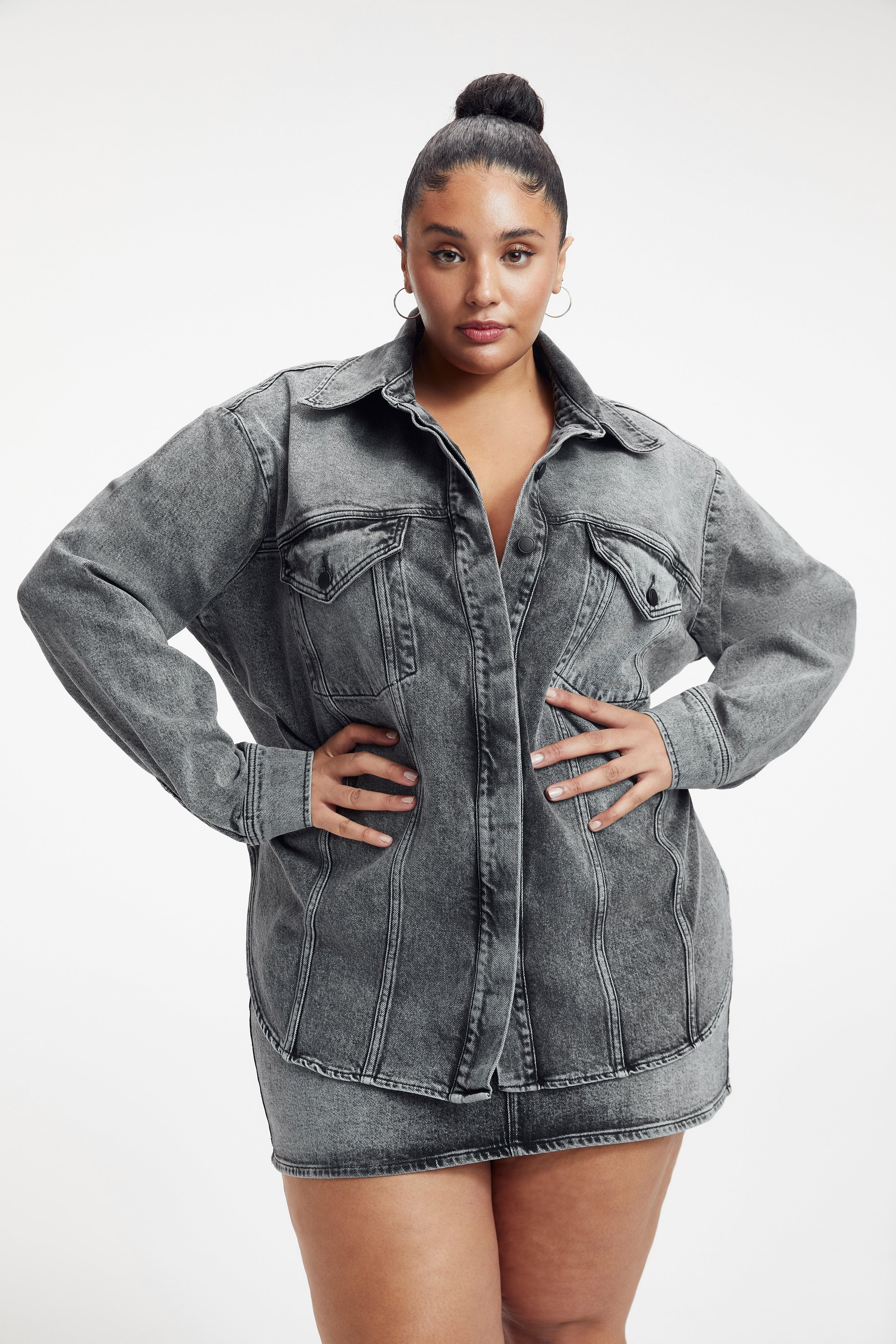 DENIM SHACKET | BLACK199 | Good American