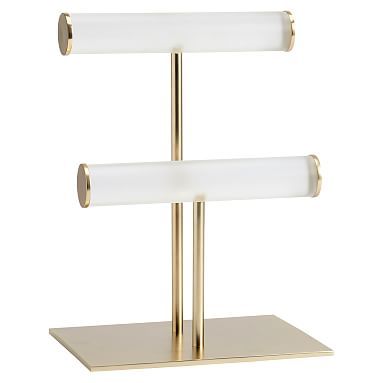 Ava Frosted Acrylic Double Bar Jewelry Stand | Pottery Barn Teen | Pottery Barn Teen