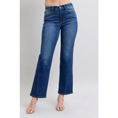 Judy Blue Full Size Side Seam Detail Straight Jeans with Pockets | Target