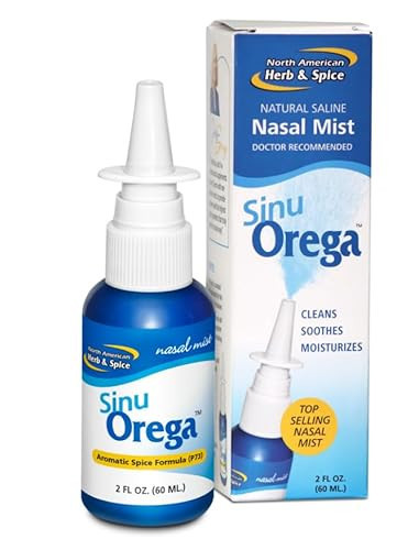 NORTH AMERICAN HERB & SPICE SinuOrega - 2 fl oz - Pack of 2 - All-Natural Nasal Spray - Oregano Oil & Sage to Support Healthy Sinus Response - Non-GMO | Amazon (US)