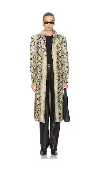 x REVOLVE Yolanda Coat in Snakeskin | Revolve Clothing (Global)