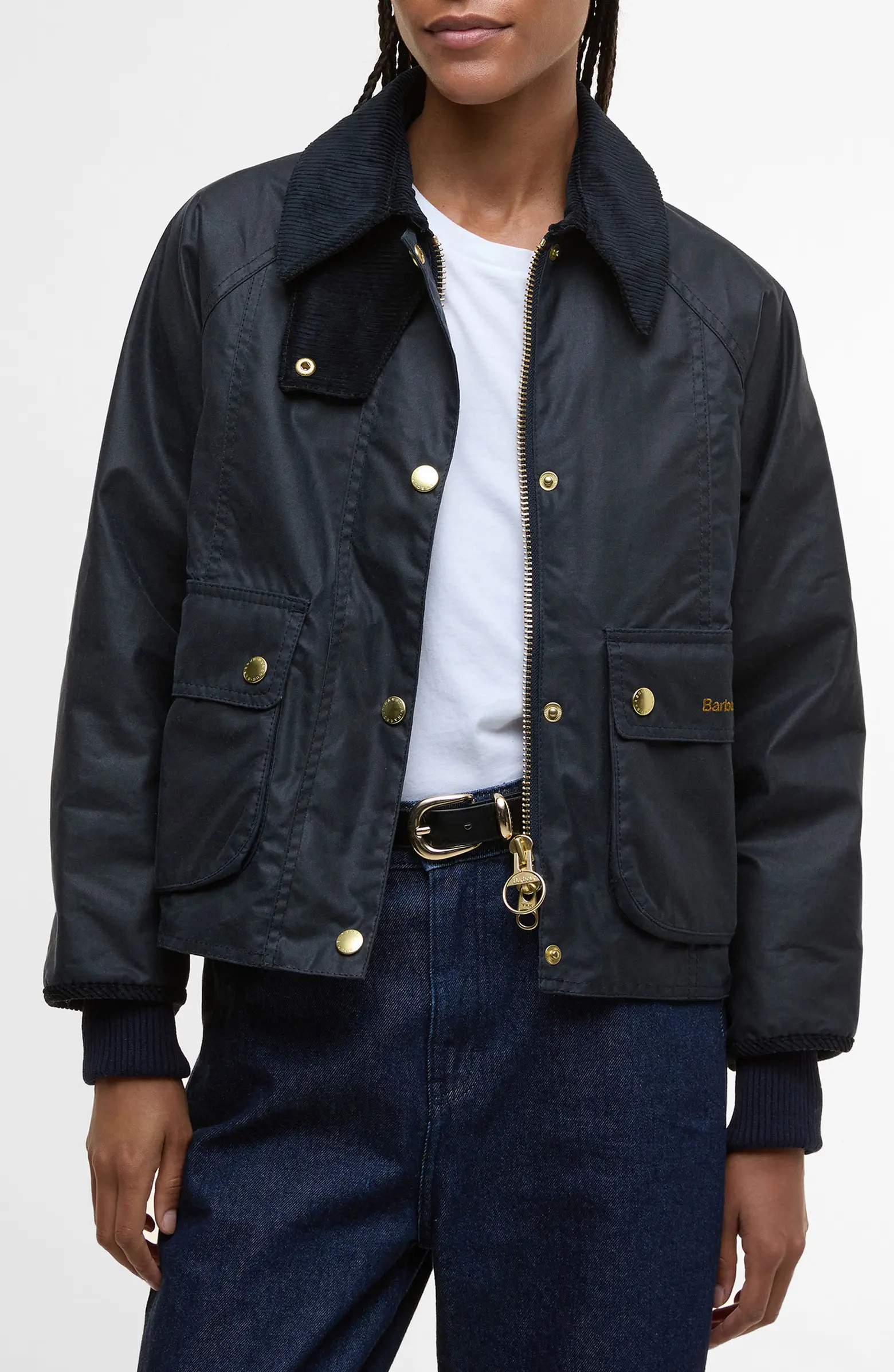 Beadnell Crop Waxed Cotton Jacket | Nordstrom