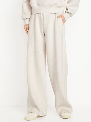 High-Waisted Bounce Fleece Wide-Leg Sweatpants | Old Navy (US)