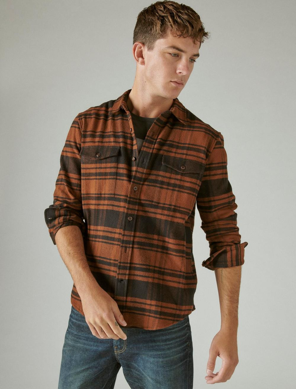PLAID WORKWEAR CLOUD FLANNEL | Lucky Brand