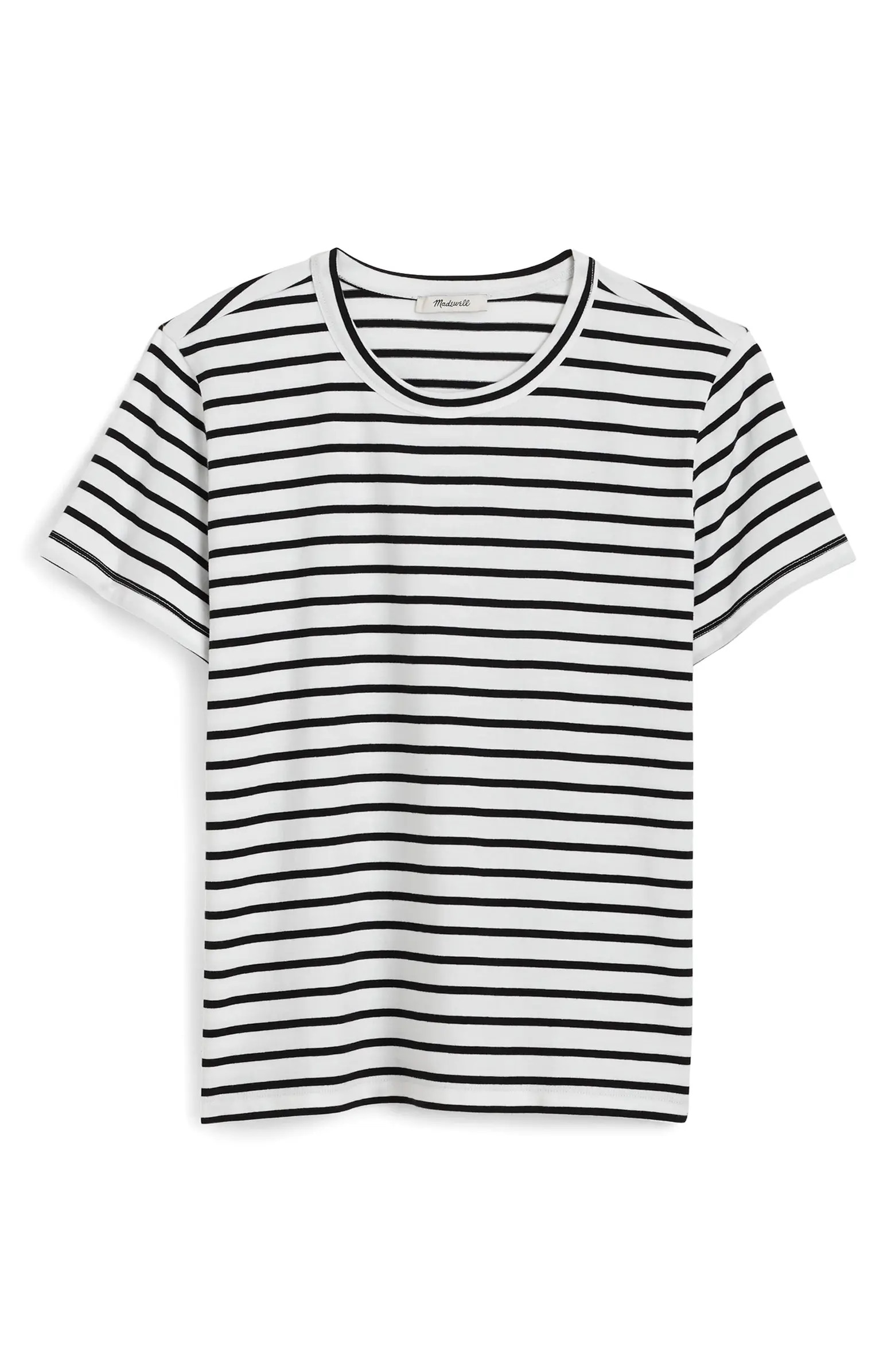Madewell Perfect Stripe Cotton Crewneck T-Shirt | Nordstrom | Nordstrom