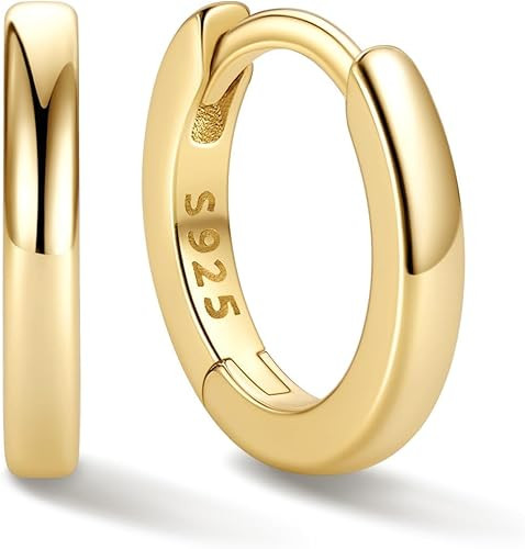 ChicSilver 925 Sterling Silver Huggie Hoop Earrings Small Hoop Earrings for Women Hypoallergenic ... | Amazon (US)