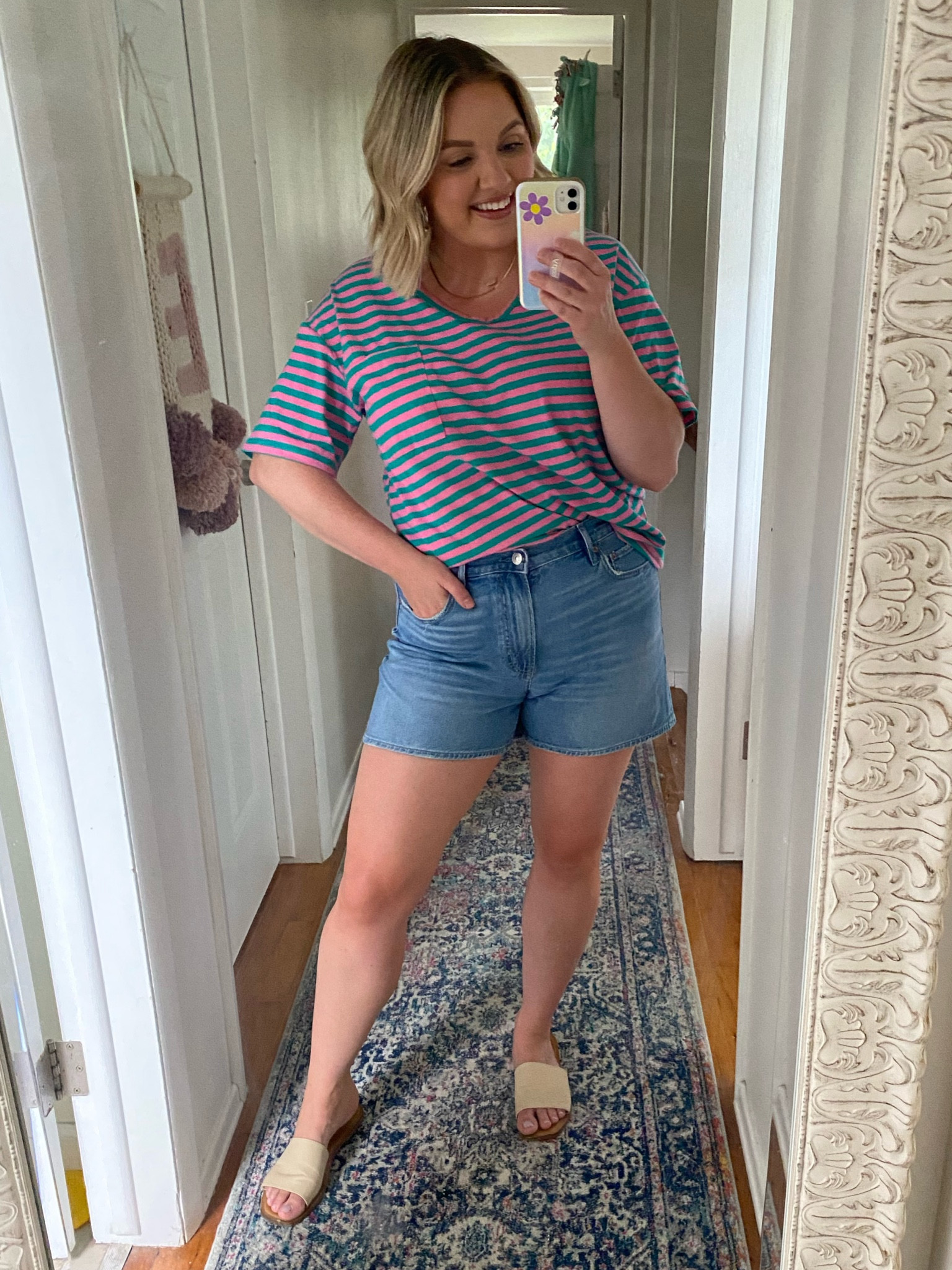 will die on this hill. I love clothes and fashion as much as the next girl. But, I don’t think that you ALWAYS have to be dressed to the 9s. I think it’s more important to feel comfortable in what your wearing, so your confidence will be sure to shine through! 

Y’all might remember me sharing a free people inspired pullover with this same color combination a few months back. So, when I saw it floating around on the internet in a t-shirt version I had to have it for my summer wardrobe. 

It fits very oversized. I’m wearing a small here. The fabric is super stretchy and comfortable. I love the pocket detail to give it a little something extra. And I love that the neckline isn’t too lowz, but adds a bit of femininity. 



#LTKFindsUnder50 #LTKMidsize #LTKStyleTip