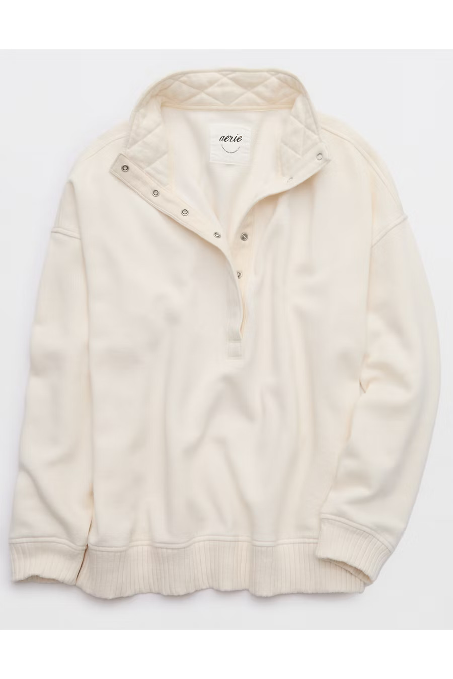 Aerie Oh Snap! Sweatshirt Women's Natural S | American Eagle Outfitters (US & CA)