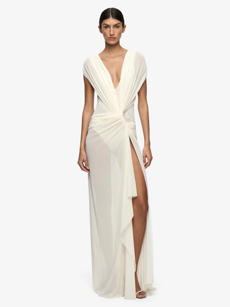 LEIA DRAPE GOWN - BUTTERCREAM | Bec & Bridge (Global)