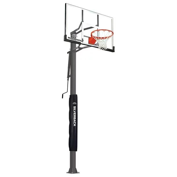 Silverback SBX 60" In-Ground Basketball System with Adjustable-Height Tempered Glass Backboard an... | Walmart (US)