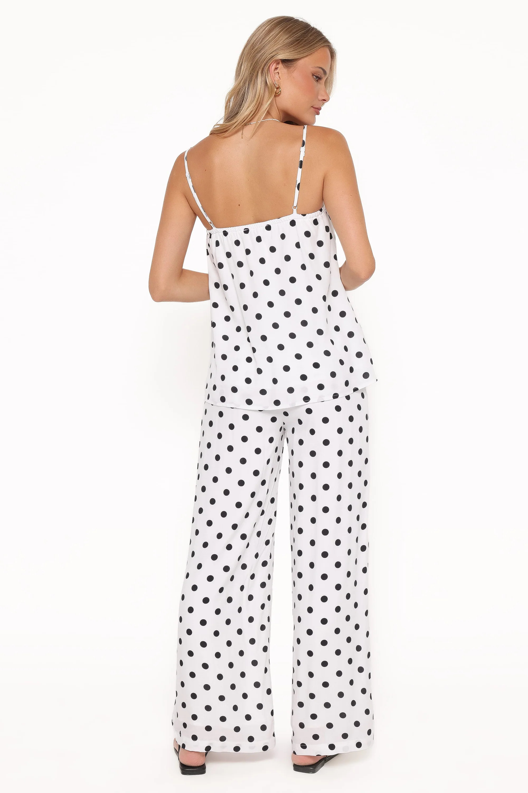 Kristy Pant Set - White/Black Polka Dot | Petal & Pup (US)