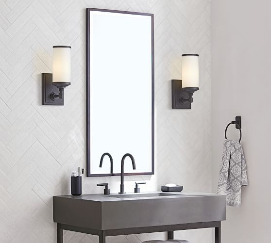 Kensington Slim Mirror, Antique Bronze | Pottery Barn (US)