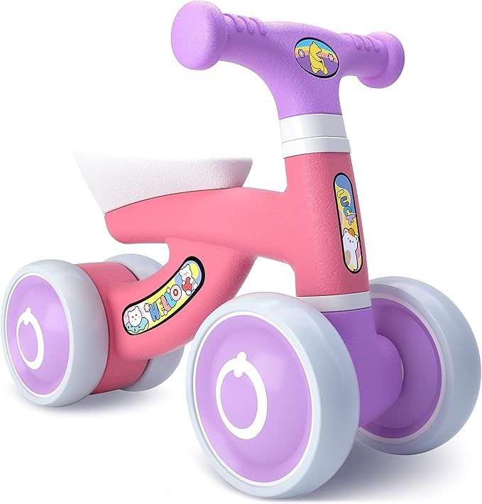 BELLOCHIDDO Toddler Balance Bike - Baby Balance Bike 1+ Year Old with 4 EVA Silent Wheels, 12-24 ... | Amazon (US)