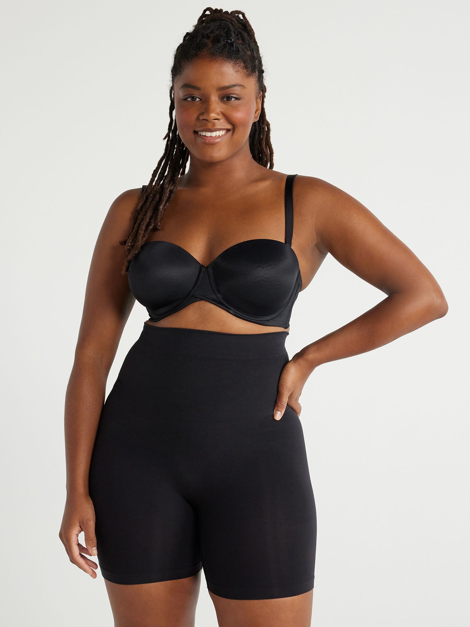 Joyspun Women’s Seamless Sculpting High Waisted Thigh Shaper, Sizes S to 3X | Walmart (US)