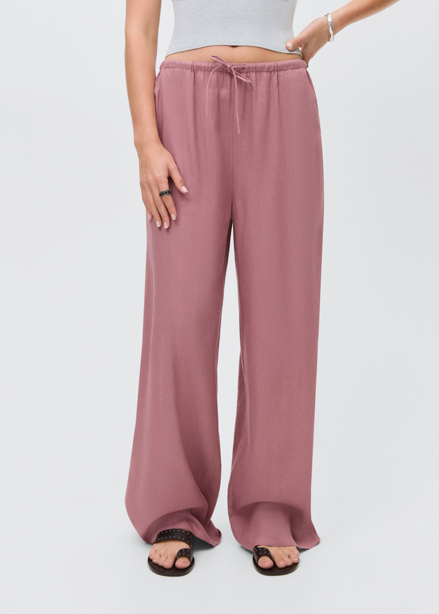 Straight linen-blend pants - Teen | MANGO USA | Mango (US/MX/AU)